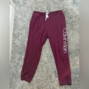 Calvin Klein Burgundy Womens Joggers